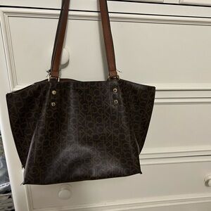 Calvin Klein Brown Tote Bag